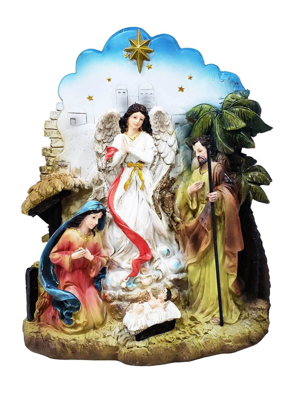 Imagem da Sagrada Família Nascimento de Jesus 33 cm