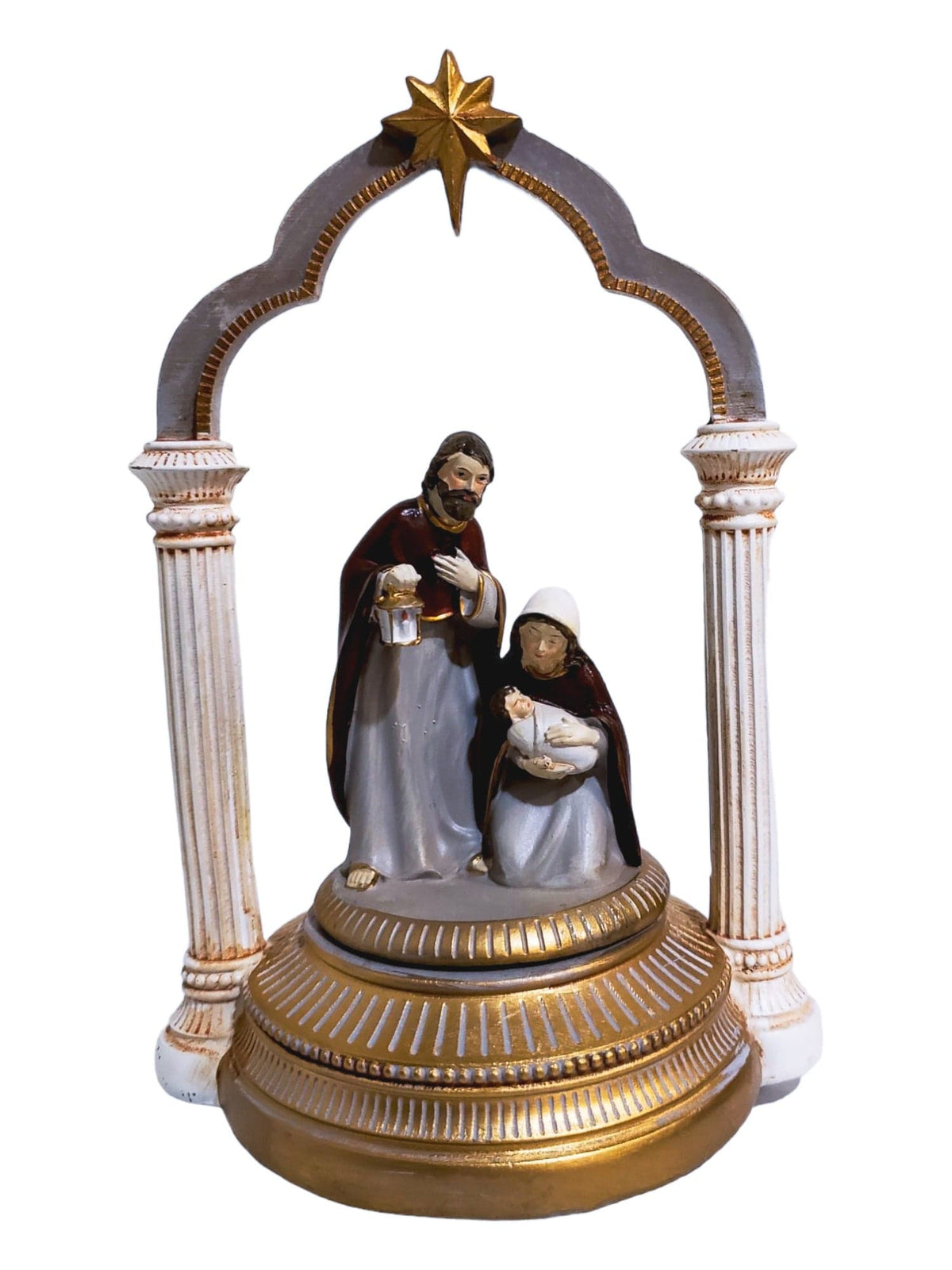 Sagrada Família Caixinha de Música com Canção de Natal