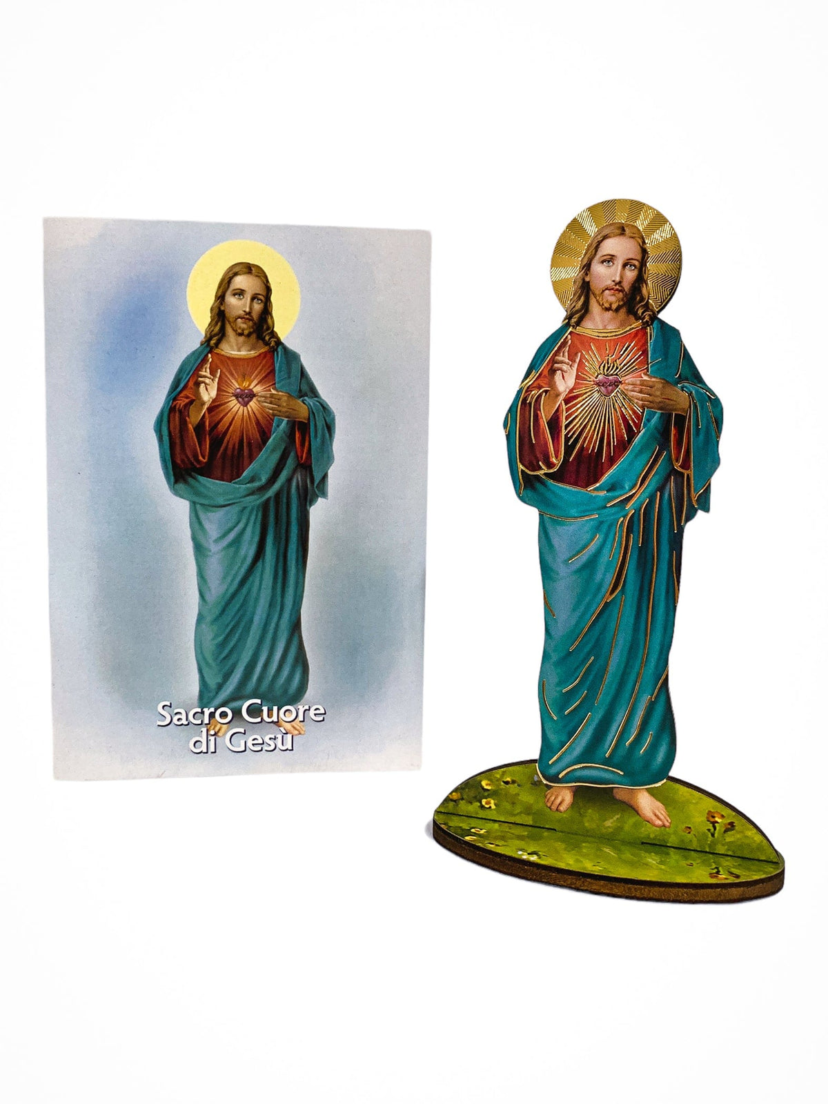 Imagem Italiana Bidimensional Sagrado Coração de Jesus