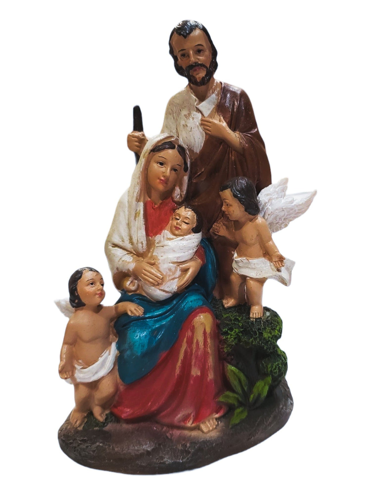 Sagrada Família em Resina com Anjos