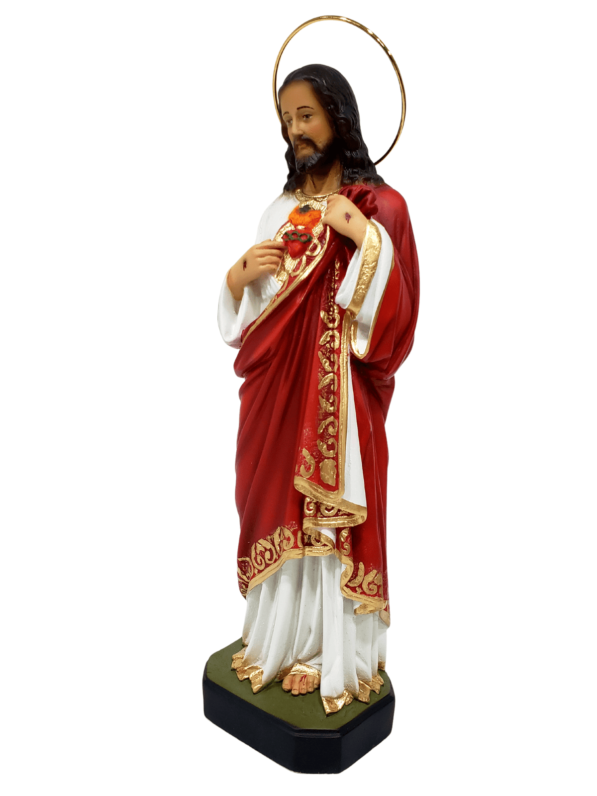 Imagem Sagrado Coração de Jesus 31 cm de Pó de Mármore  31 cm