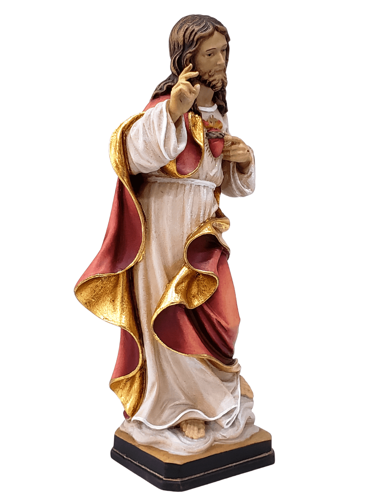 Imagem de Madeira Italiana Sagrado Coração de Jesus 20 cm