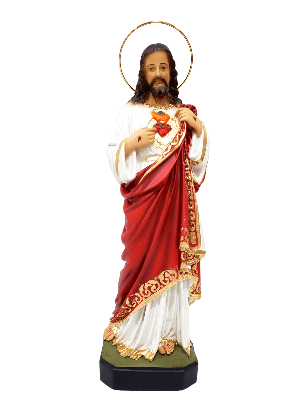 Imagem Sagrado Coração de Jesus 31 cm de Pó de Mármore  31 cm