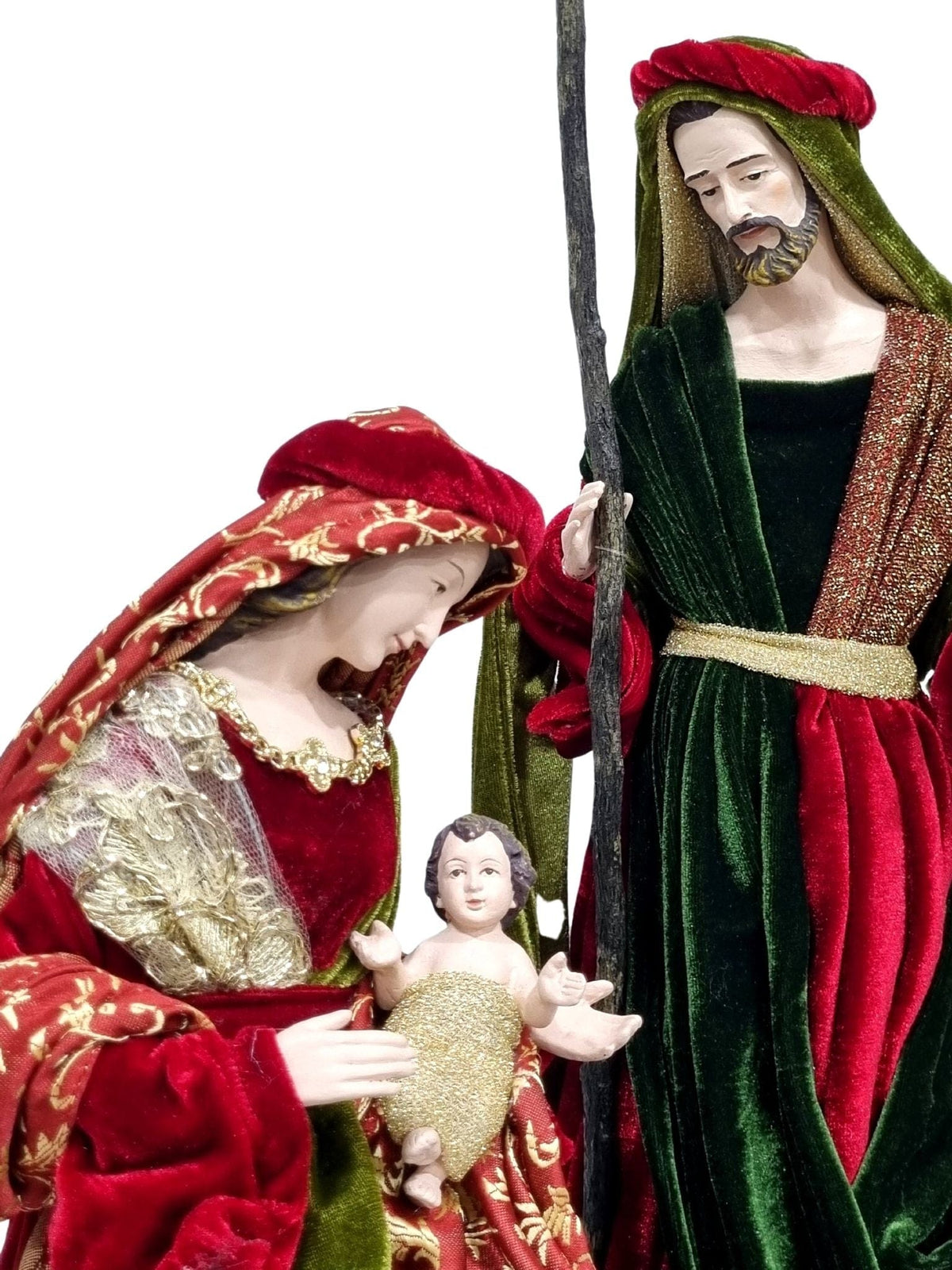 Sagrada Família Verde com Vermelho Estilo Napolitano