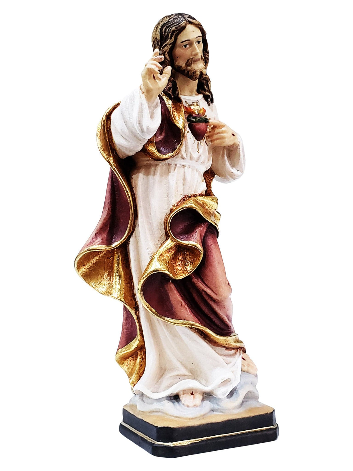 Imagem do Sagrado Coração de Jesus em Madeira Italiana 15cm